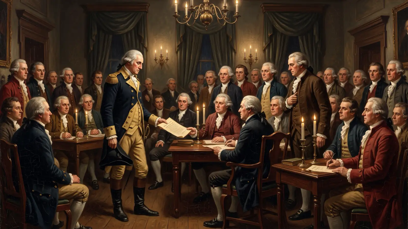 Washington resigning his commission to Congress at Annapolis, December 1783, oil painting